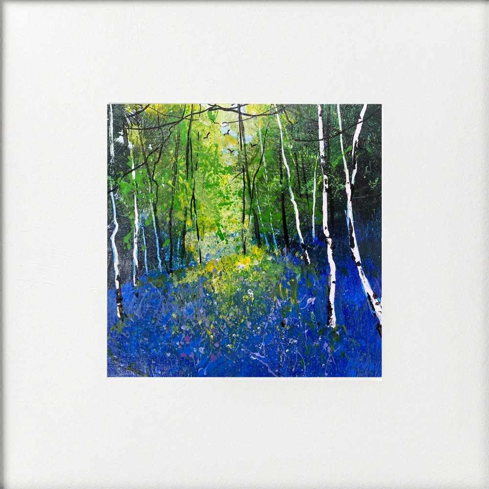 4 seasonal tree paintings