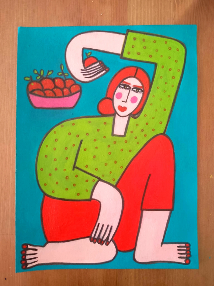 Lady with oranges