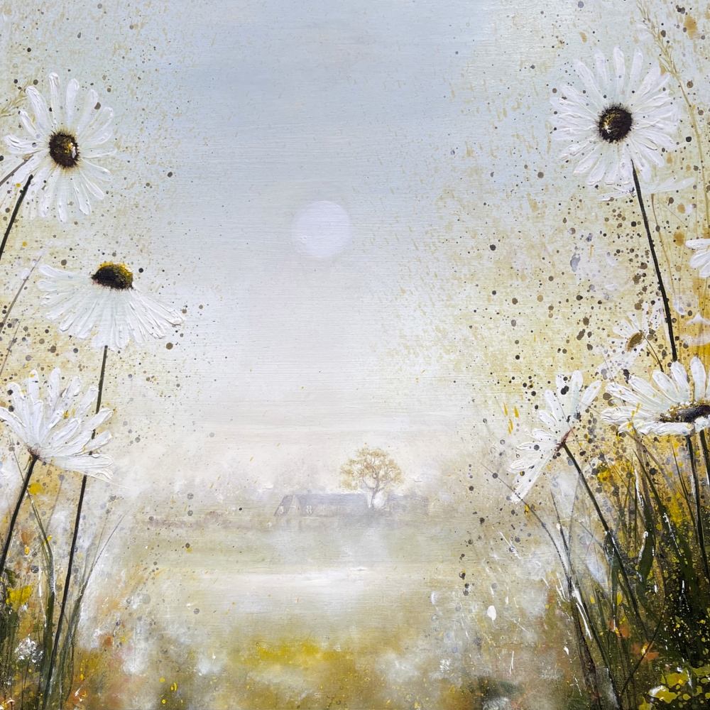 Daisy Cottage Landscape Framed