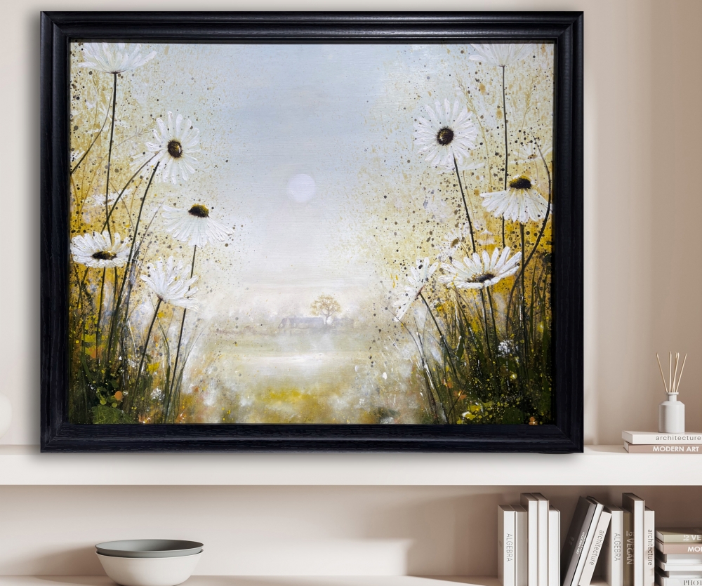 Daisy Cottage Landscape Framed