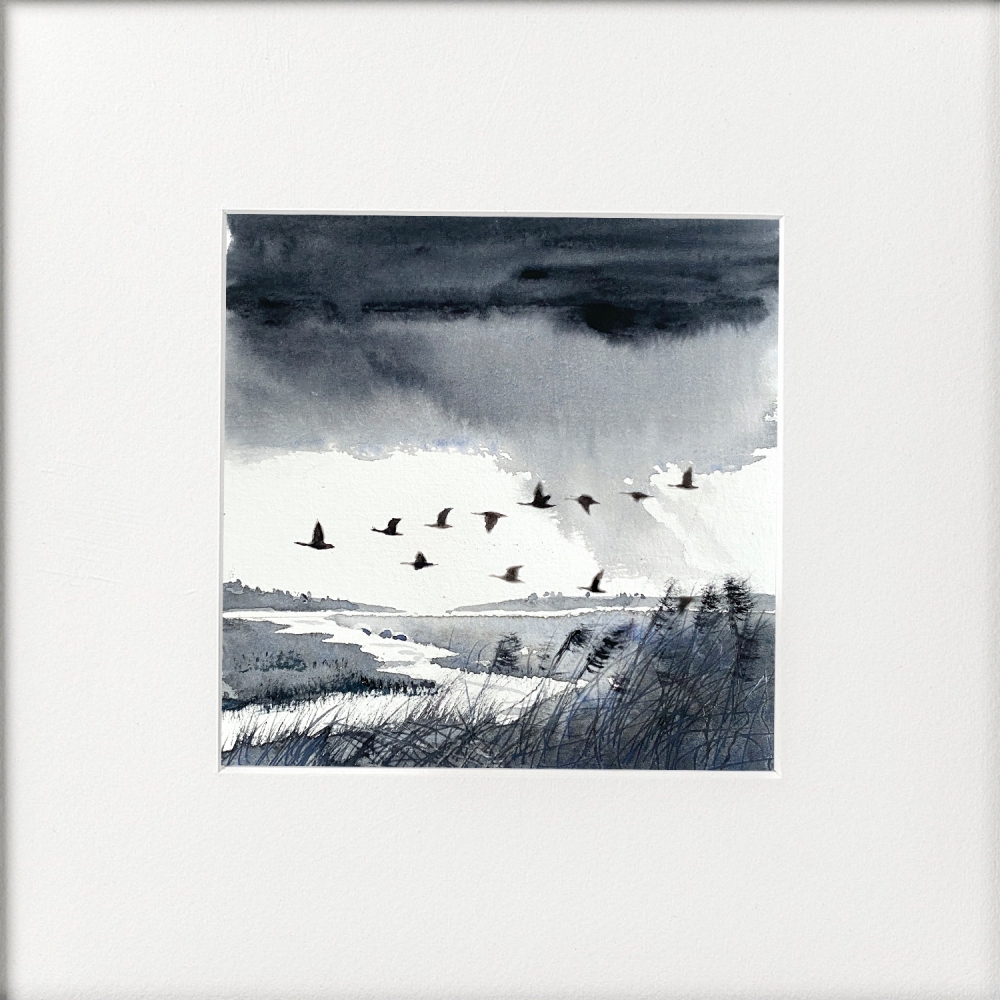 4 monochrome marshes scenes