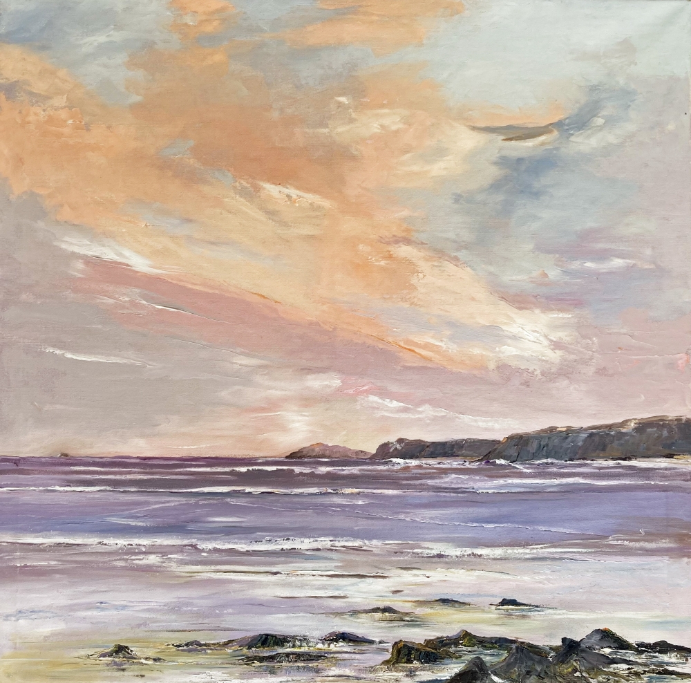 Towards Gwenver beach from Sennen Cove 