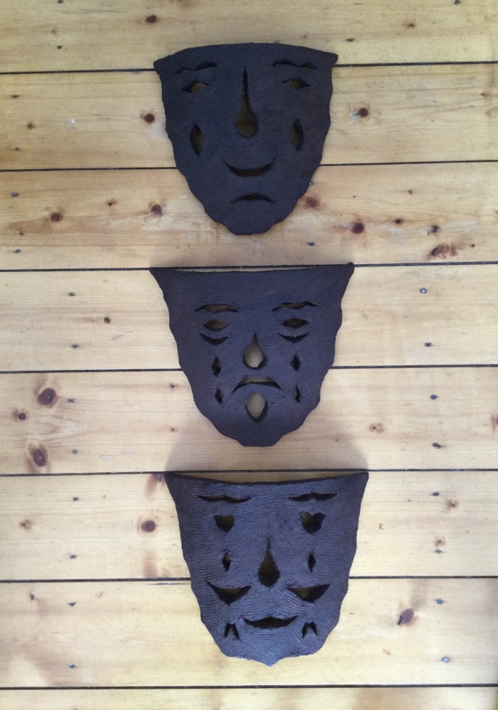 Untitled ceramic masks