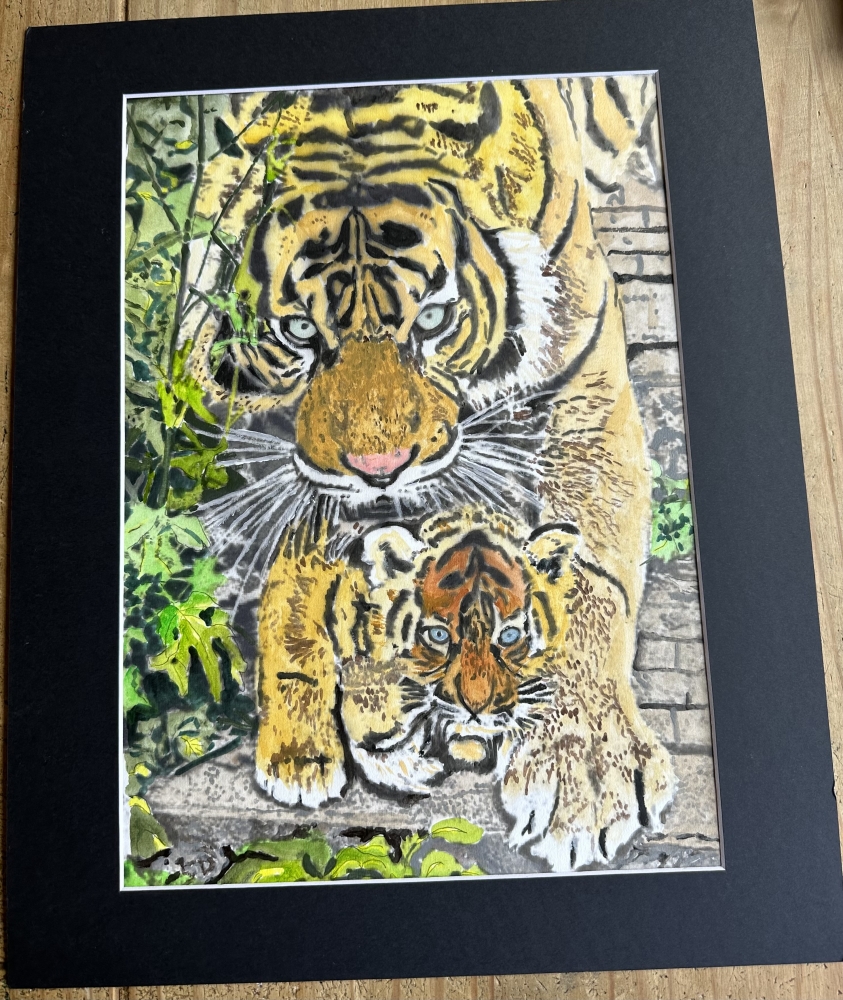 Tigeress with cub