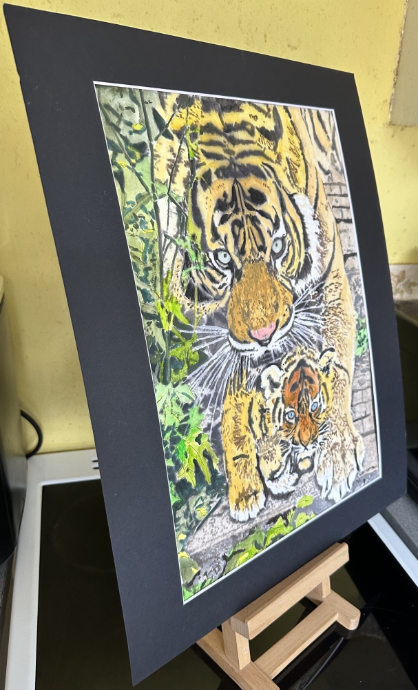 Tigeress with cub