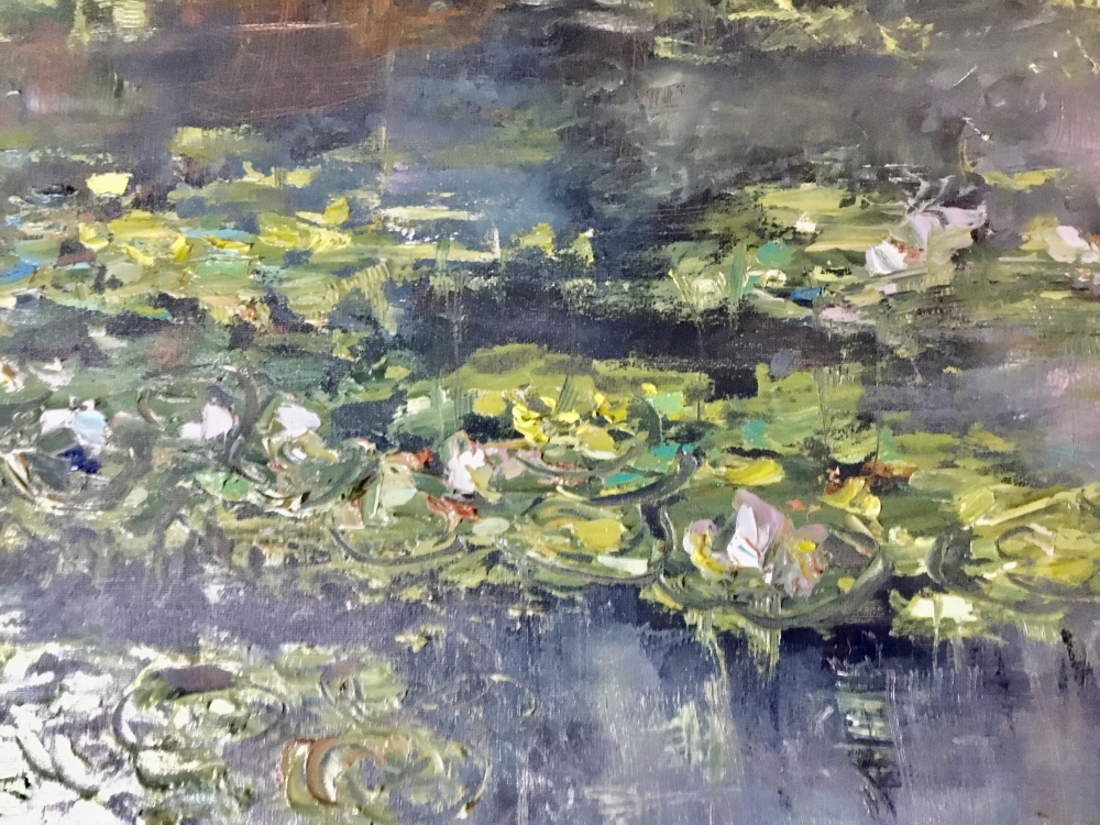 Emerald Reflections – Impressionist Botanical Painting
