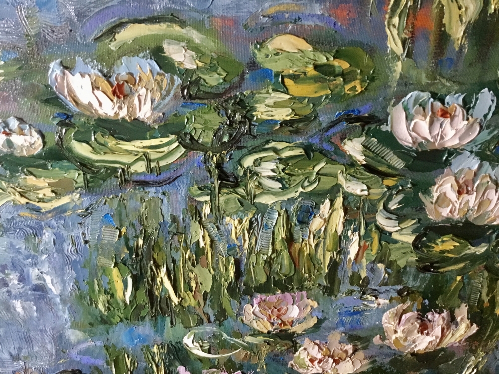 Eternal Bloom Pond | Monet-Inspired Water Lily Oil Painting