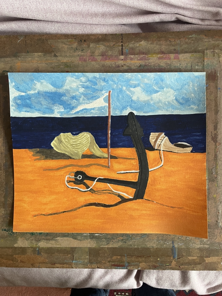 Anchored on the beach