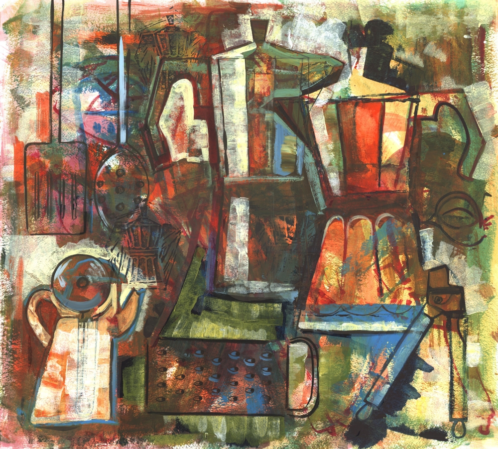 In the kitchen