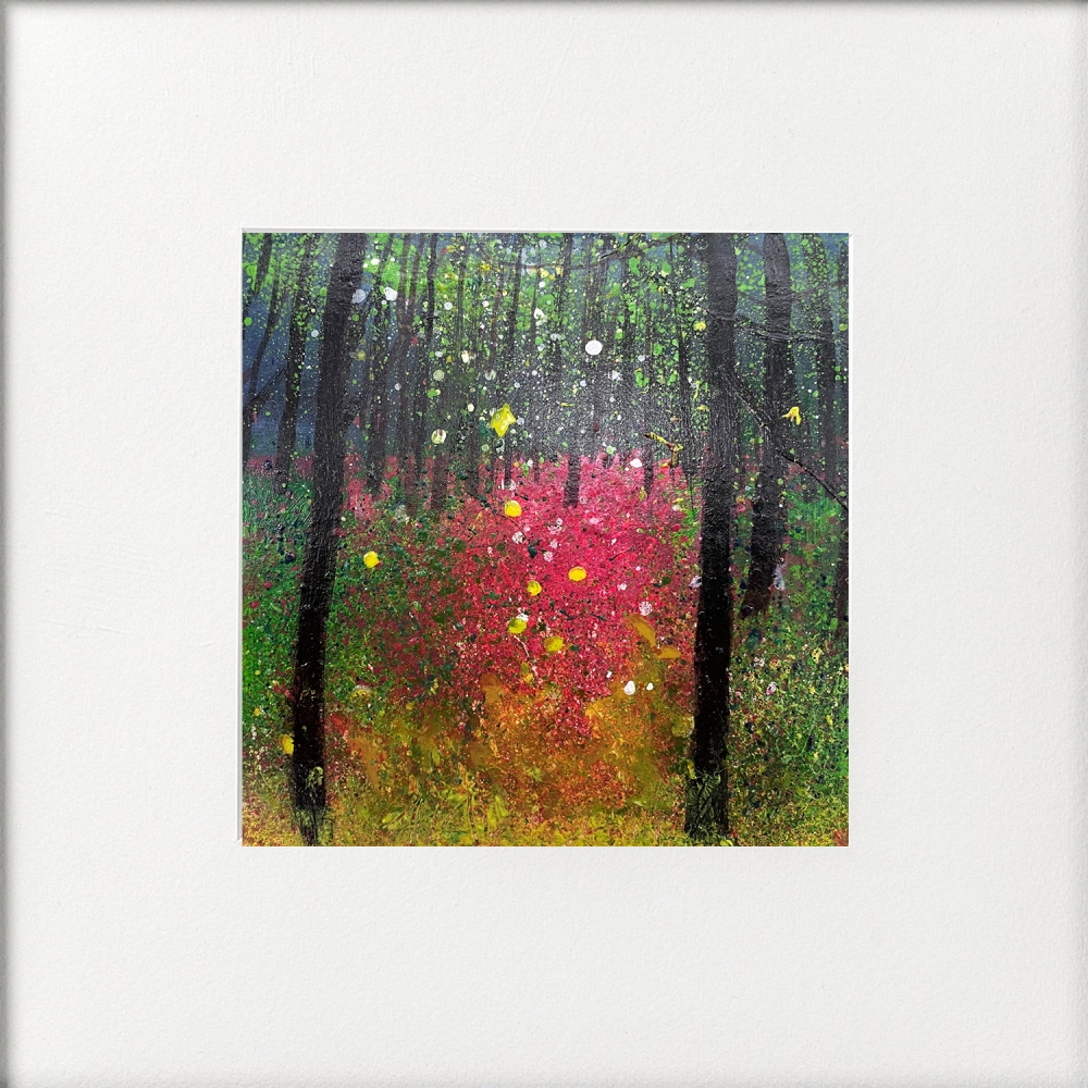 4 seasonal tree paintings