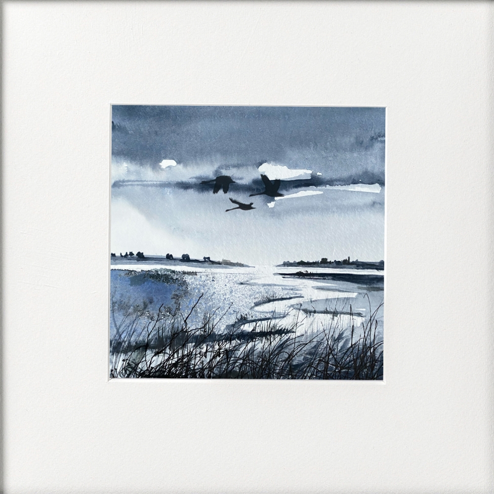 4 monochrome marshes scenes