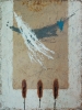 \"Angel feather\". Encaustic.