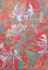 Movement, Beauty, Summer Garden, Honeysuckle, Yellow, Deep Crimson, White, Dancing.