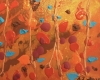 Red floral impression