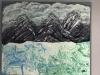 Mountains with frozen ocean 