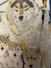 Portrait of wolf family 