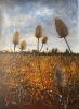 Stormy day Teasel Field Swallows Leaving
