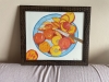 A plate of peaches