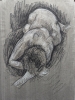Femal figure lying, 2018, A3, Charcoal on paper