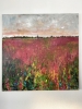 Pink Fields of Rosebay Willowherb distant church