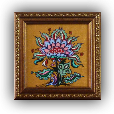 Floral Totem – Miniature 15x15 cm