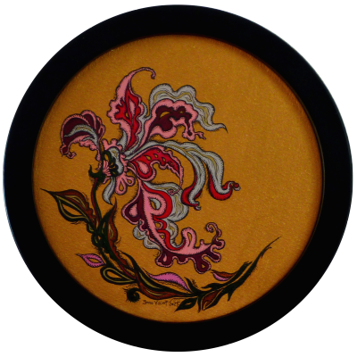 Baroque Iris – Round Miniature 20x20 cm
