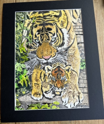 Tigeress with cub