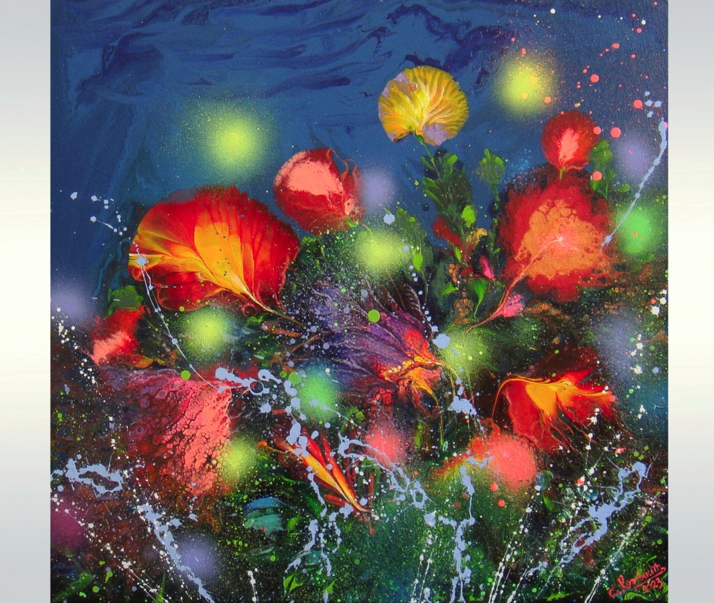 Evening Glow of Flowers