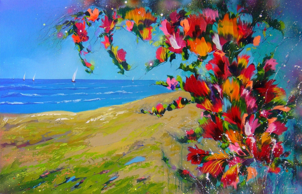 \"Greek Landscape\" Large Painting 