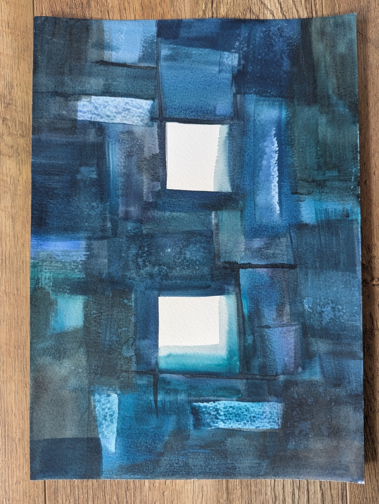 Blue green abstract 