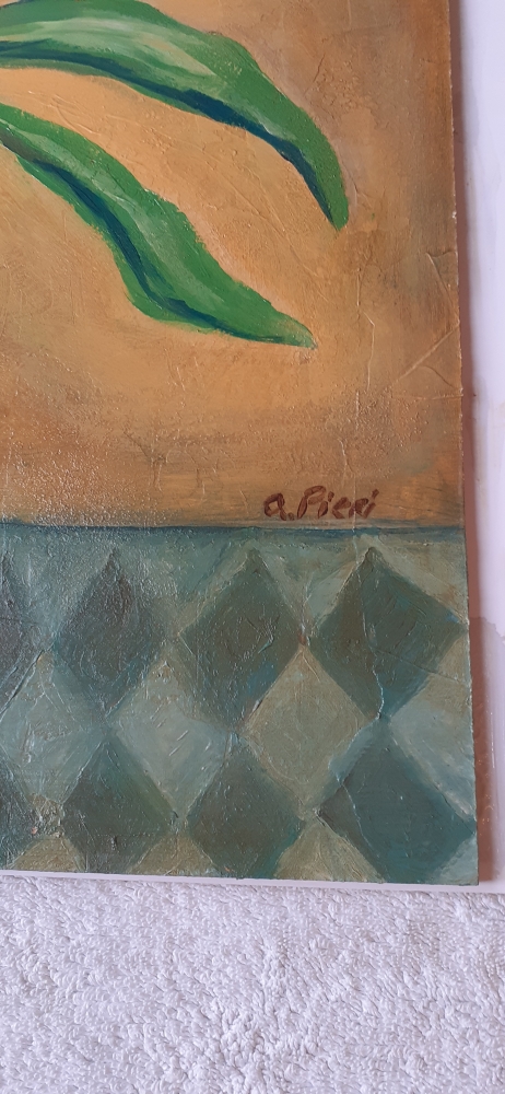 Flowers in a blue jug
