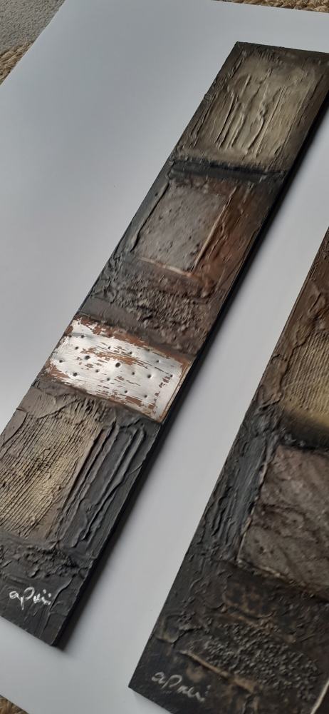 Neutral Brown and Caramel Triptych 