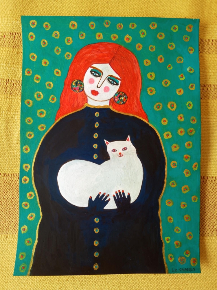 Woman with cat