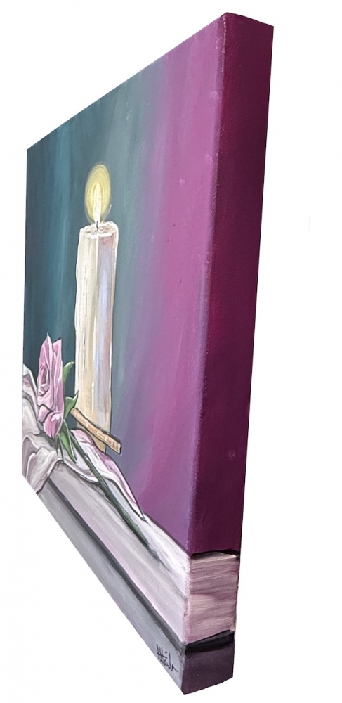 Candle And Rose