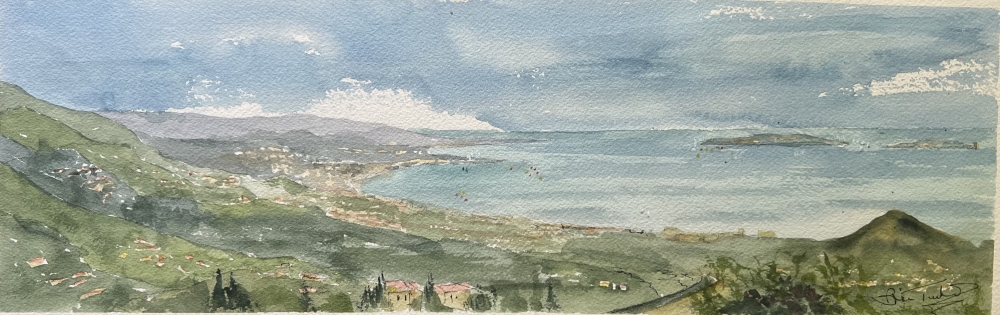 The Bay of Cannes from the Esterel Hills