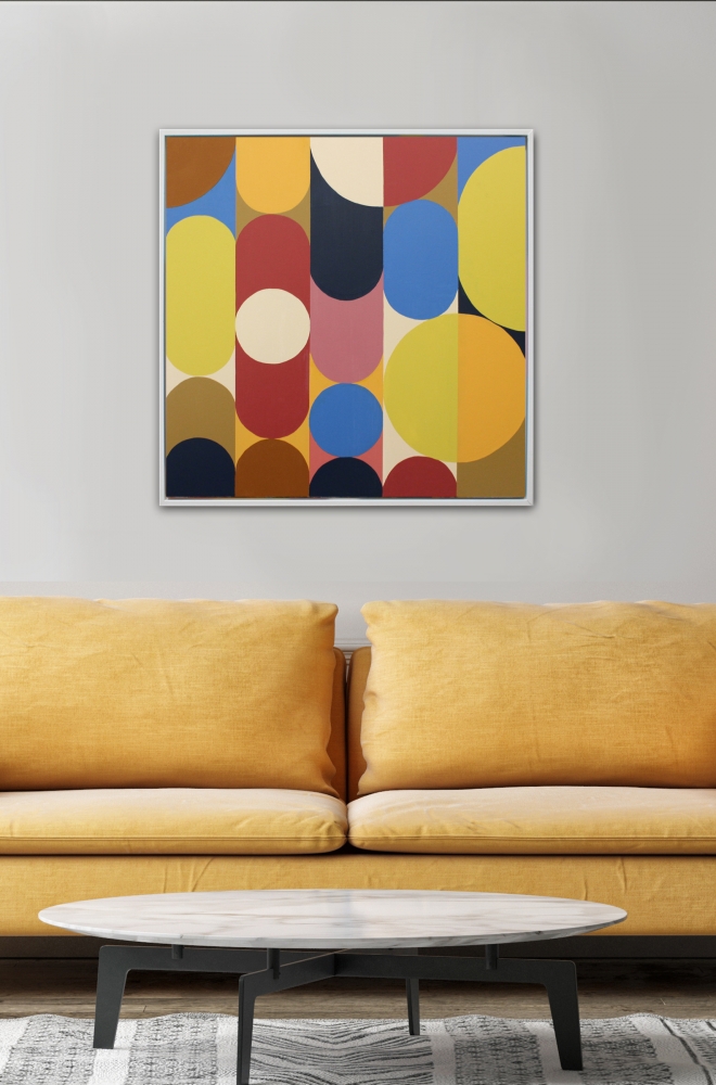 Geo Pop Lines No 7 (Framed)