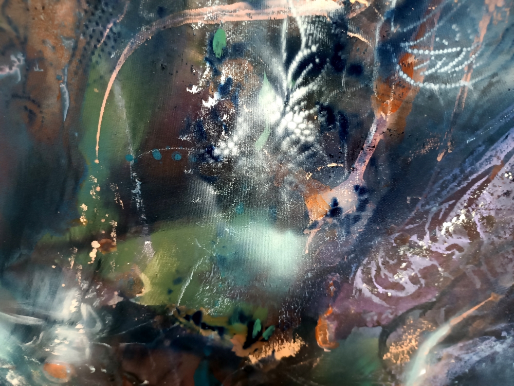 Swallow Angel 140 x 140 cm XXL painting 