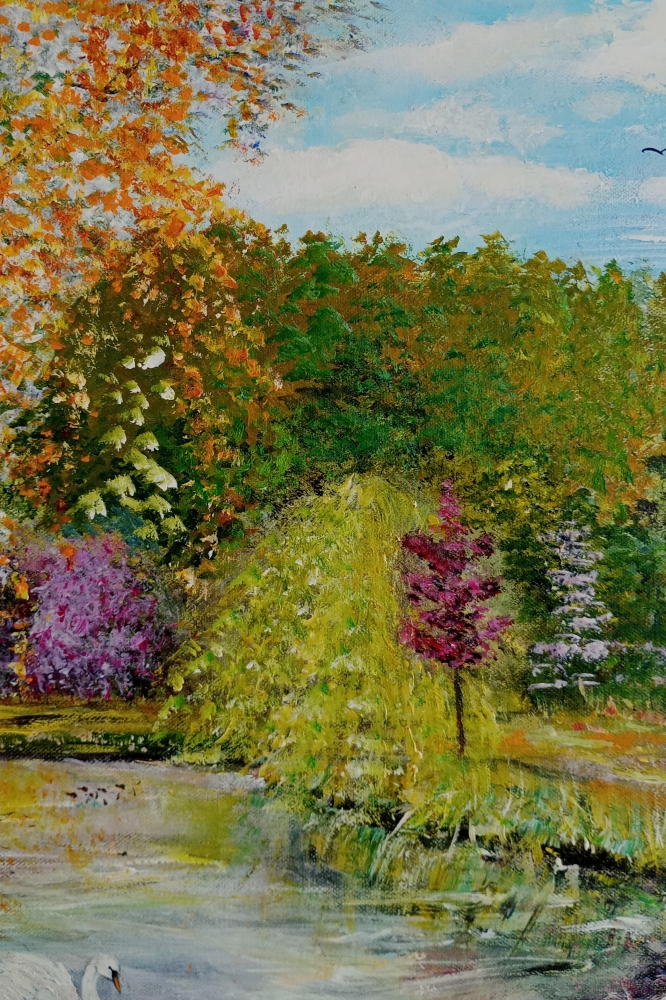 Velvet Pond and Golden Leaves