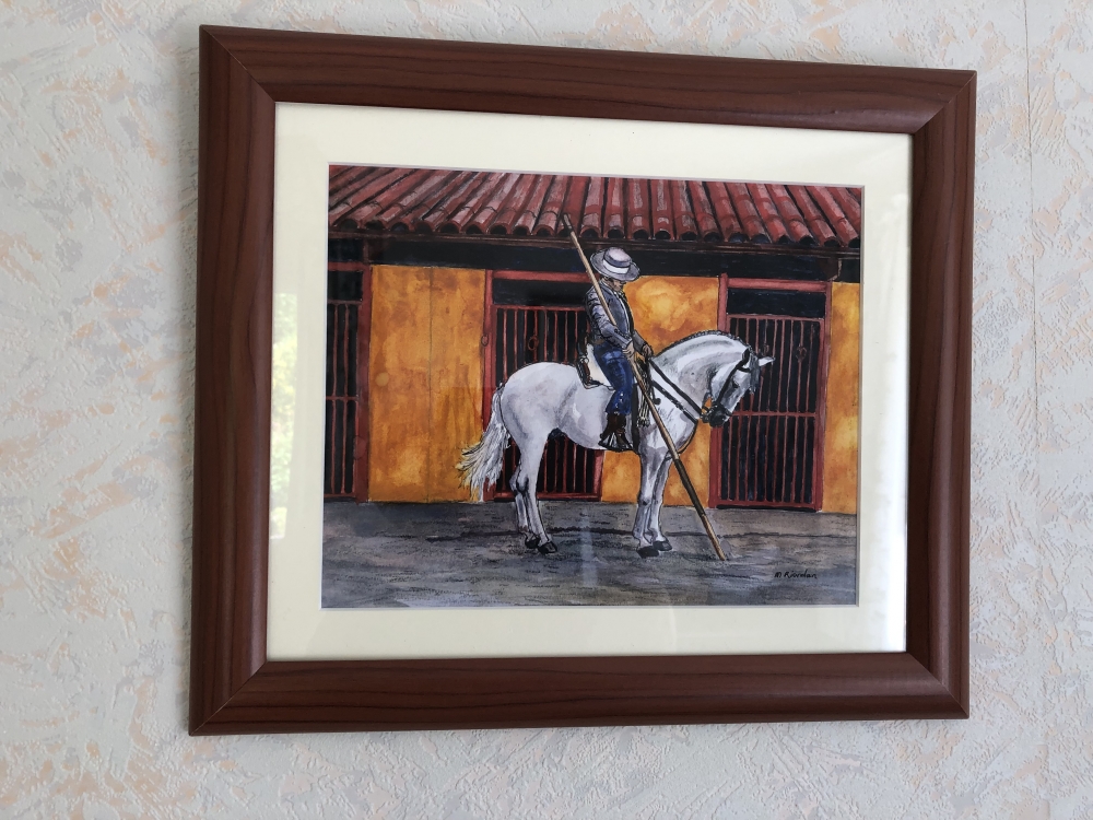 Spanish Horseman at Stable