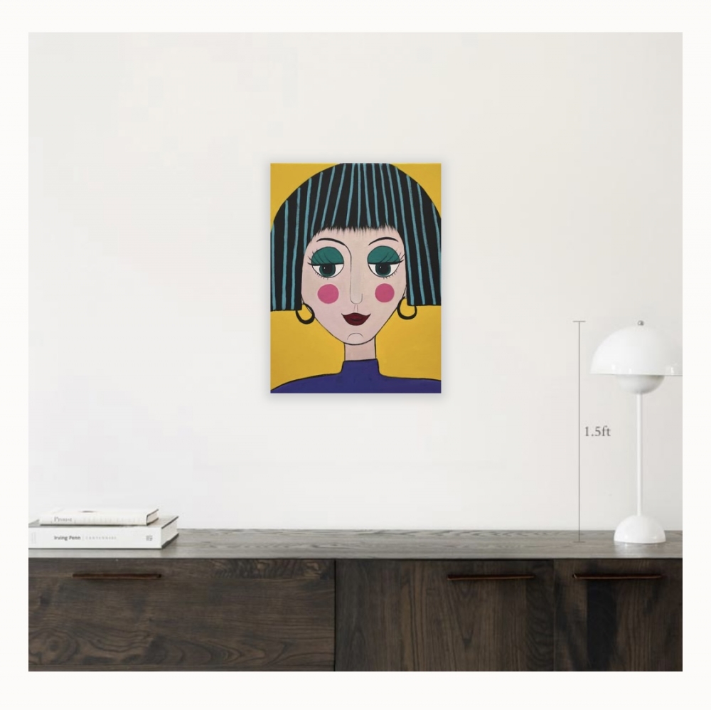 Girl with purple jumper