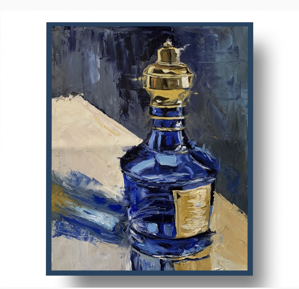 Cobalt Decanter.