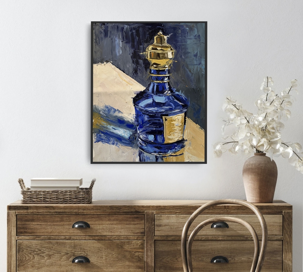 Cobalt Decanter.