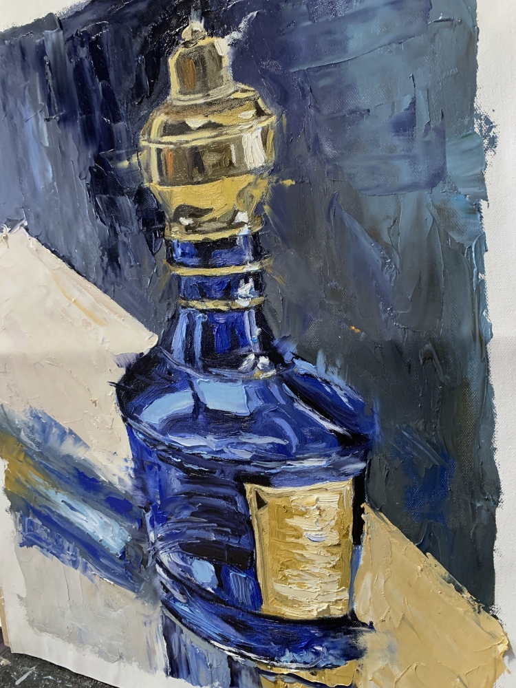 Cobalt Decanter.