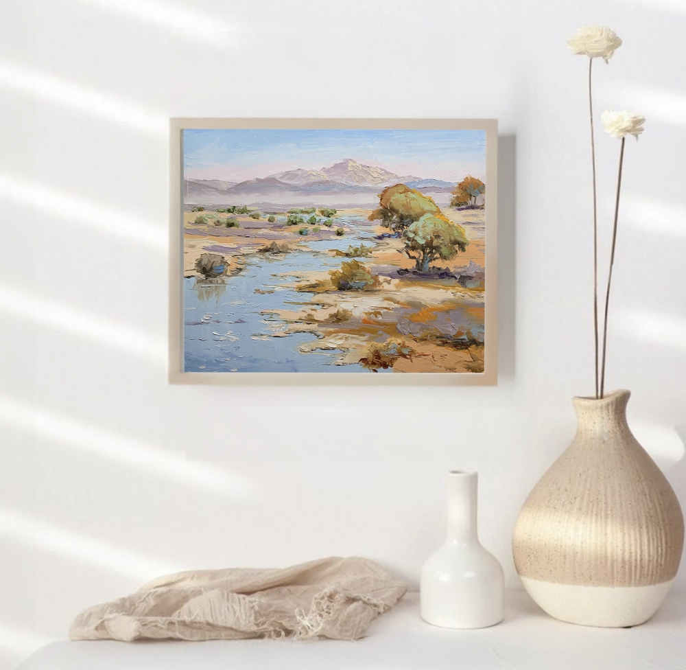 Mountains, desert oases.