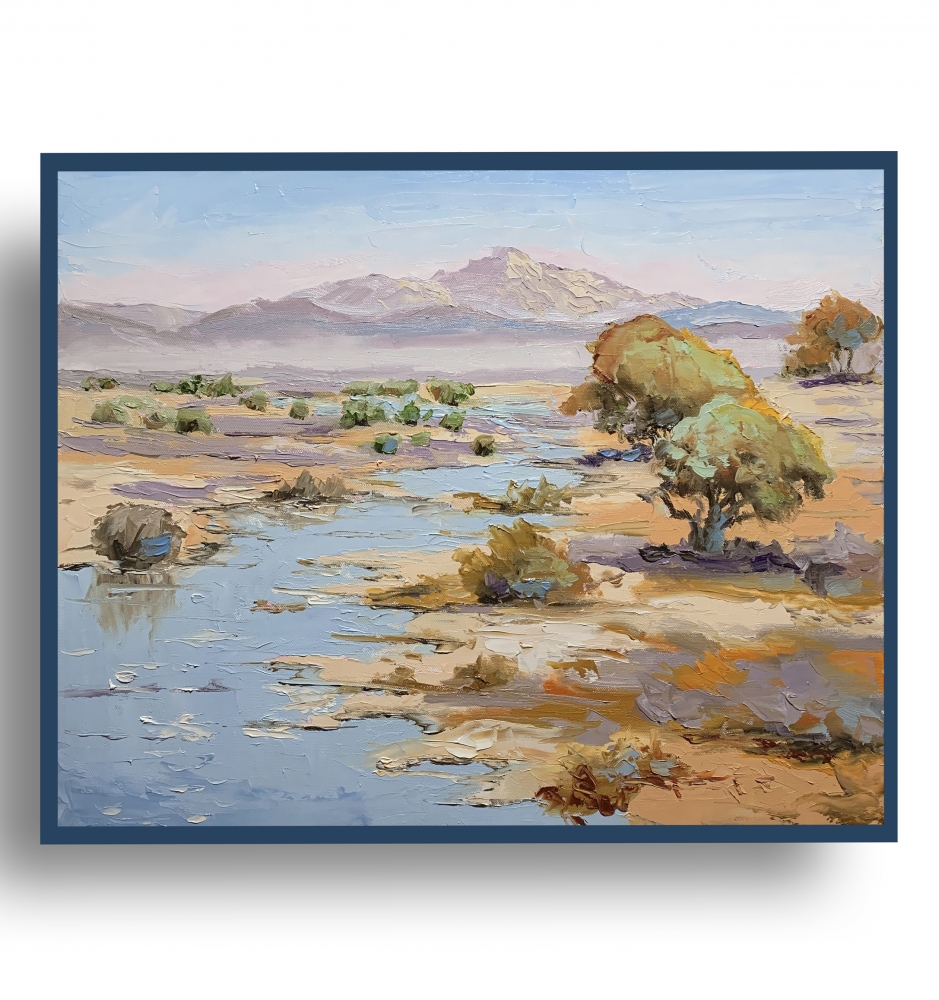 Mountains, desert oases.