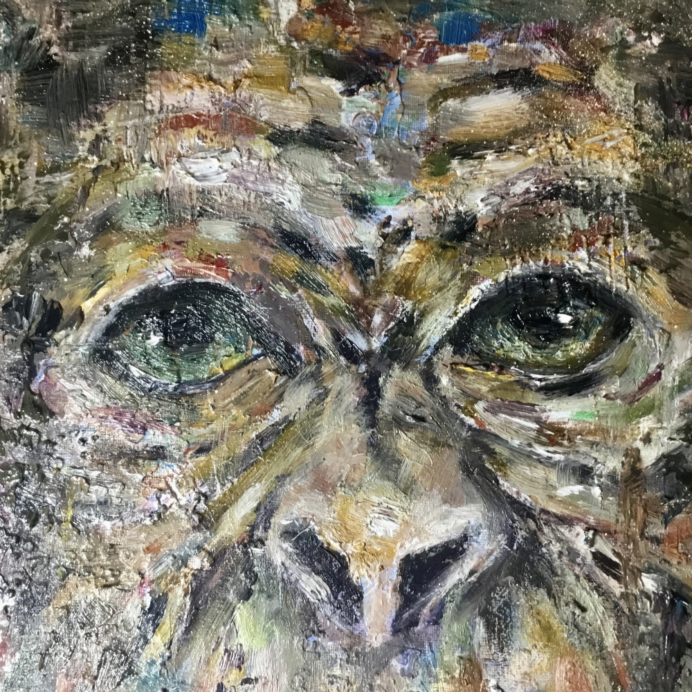 Spirit of the Primate – Original Textured monkey Oil Painting