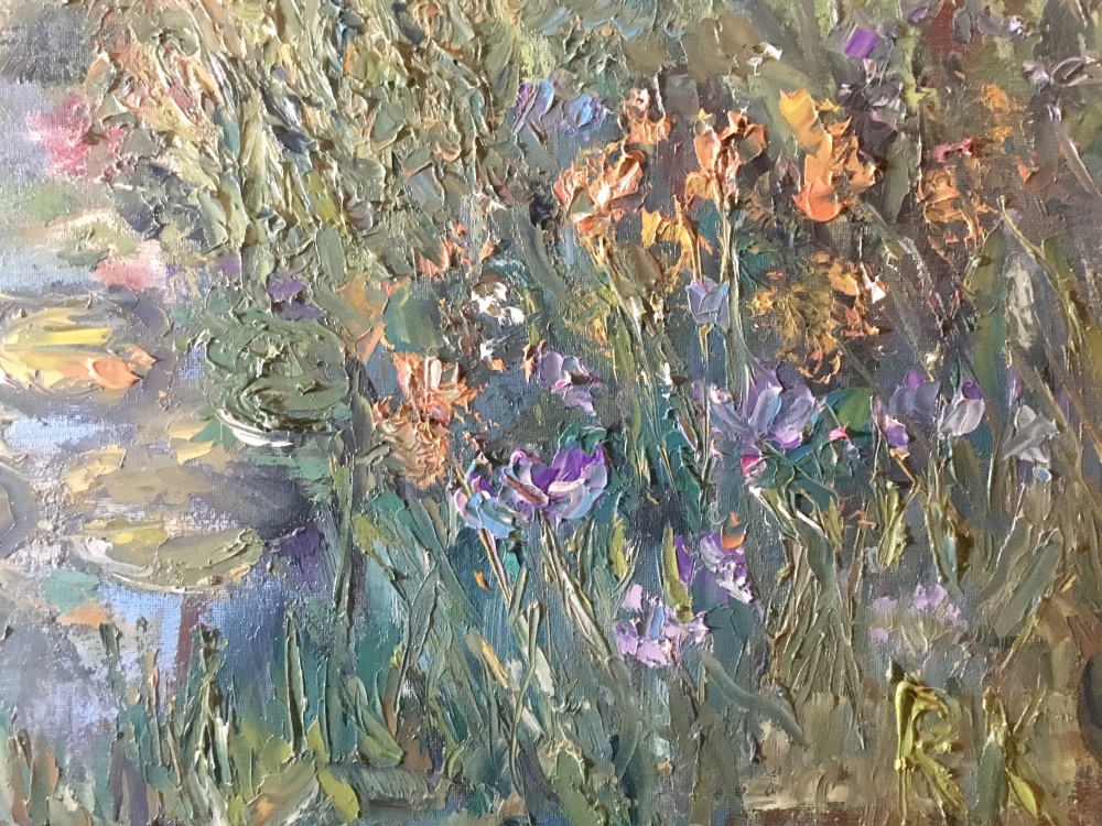 Fairytale Blossoms – Original Oil Painting on Canvas (45x90 cm)