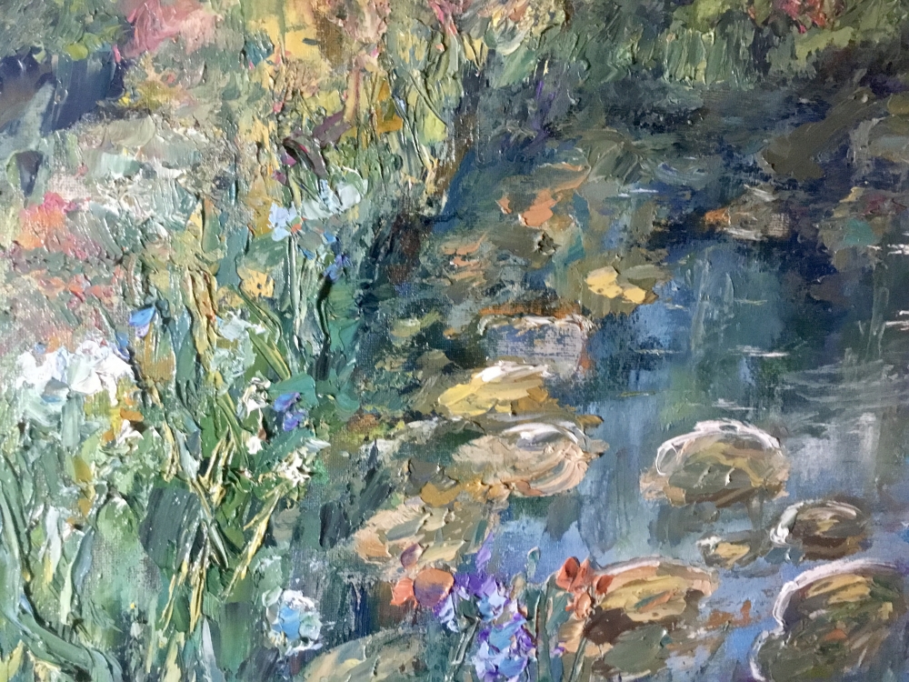 Fairytale Blossoms – Original Oil Painting on Canvas (45x90 cm)