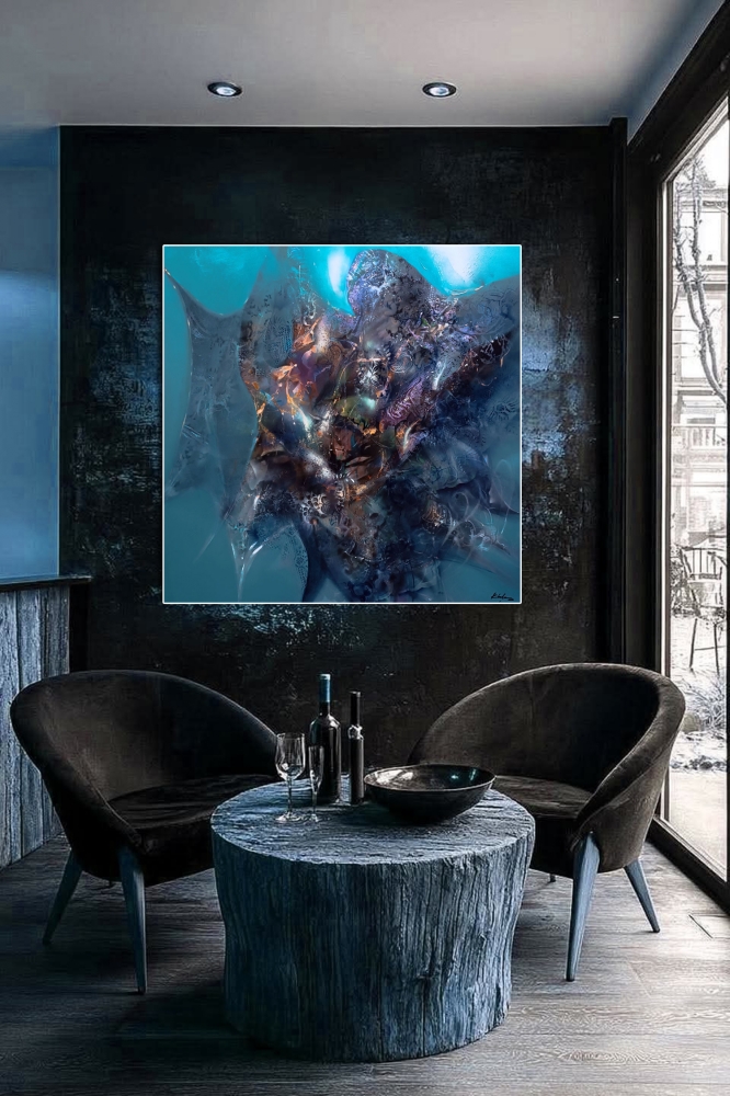 Swallow Angel 140 x 140 cm XXL painting 