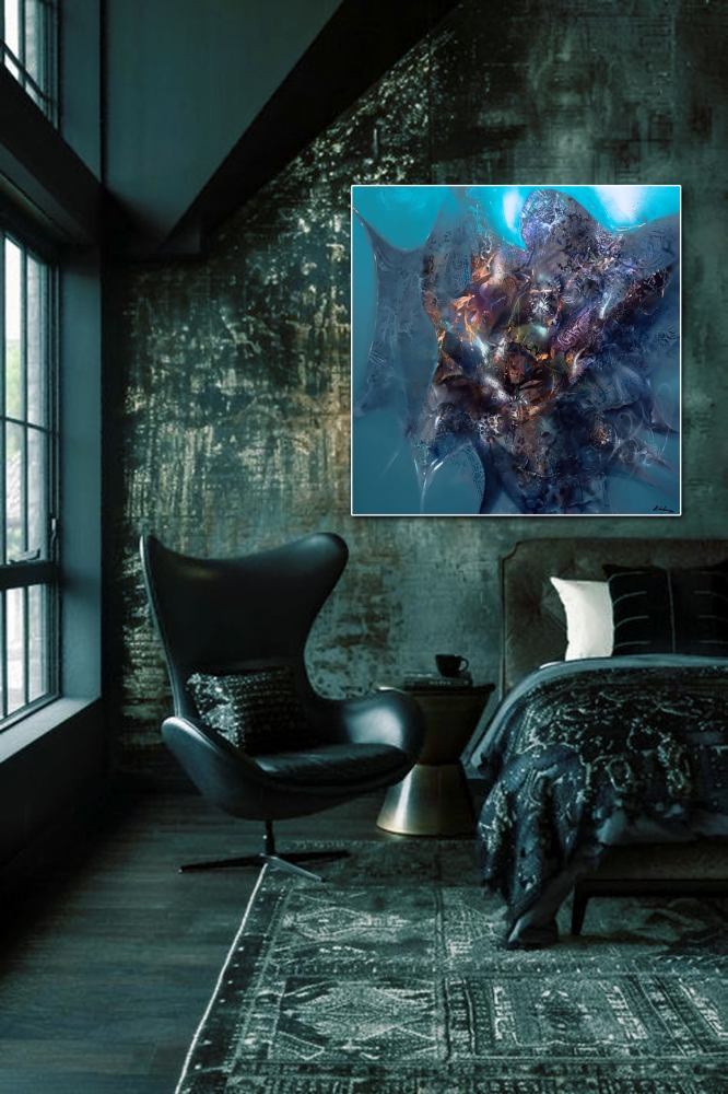 Swallow Angel 140 x 140 cm XXL painting 